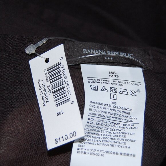 NWT Banana Republic Factory Black Kaftan, Beach Cover-Up, Women Size M/L - Picture 4 of 4